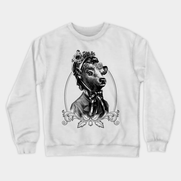 Cow Belle Crewneck Sweatshirt by UselessRob